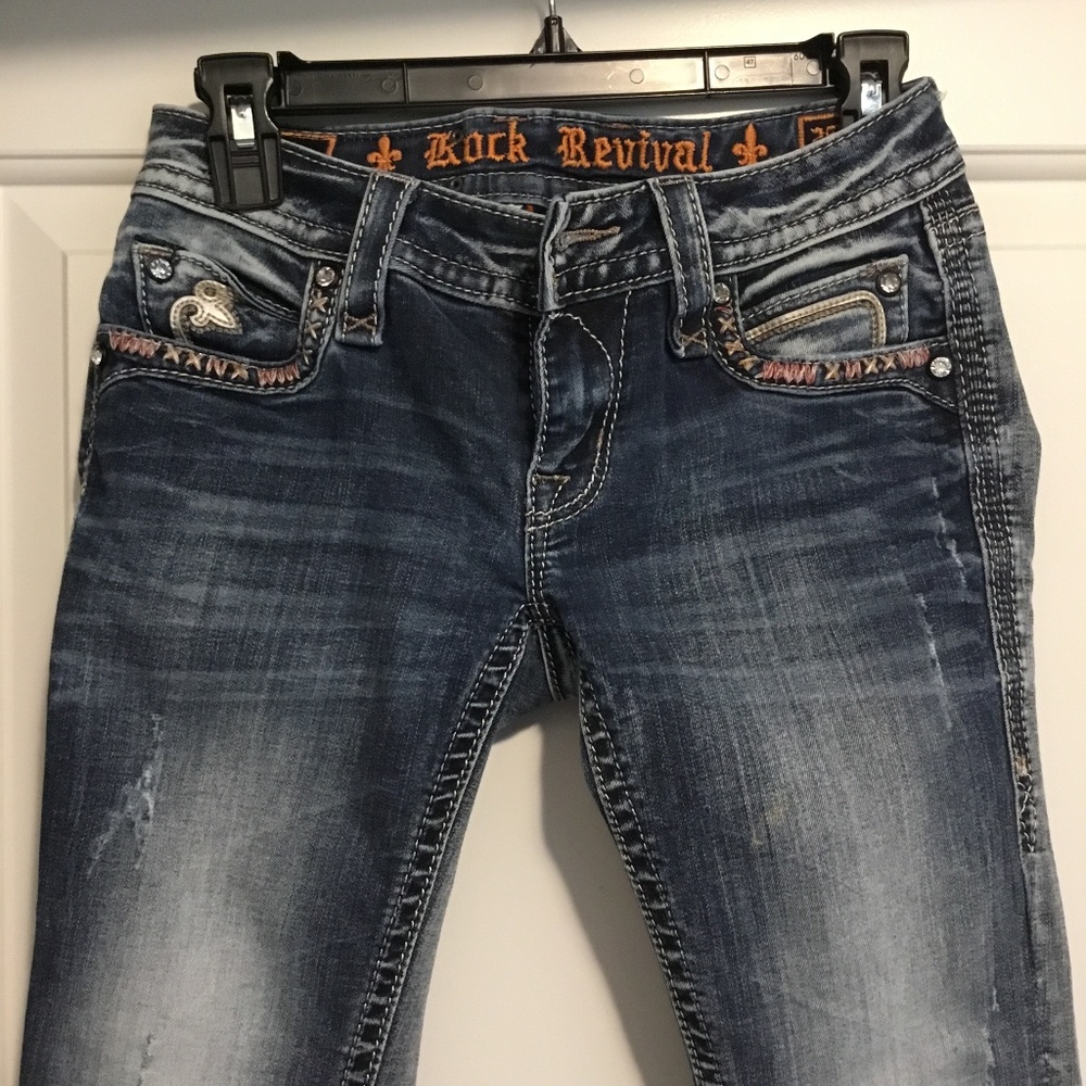 Rock Revival Skinny Jeans Size 25 - Picture 4 of 6